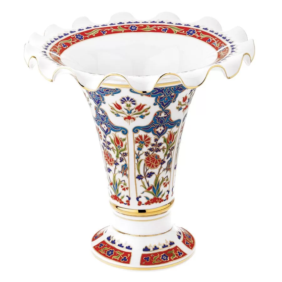 Turkish Kütahya Porcelain Handmade Vase 25 | Economia Bazaar