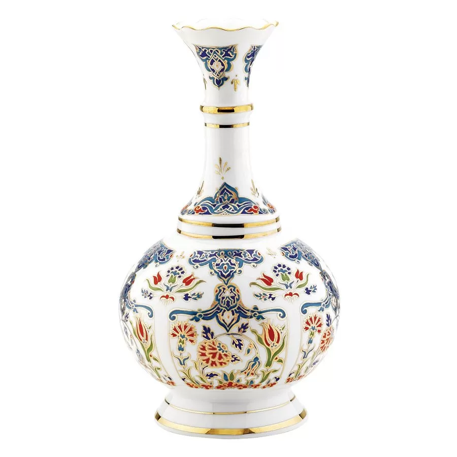 Turkish Kütahya Porcelain Handmade Vase 21 | Economia Bazaar