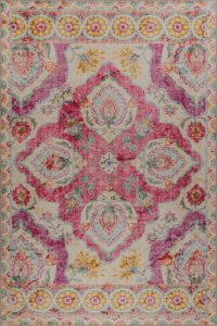 pink vintage woven rug