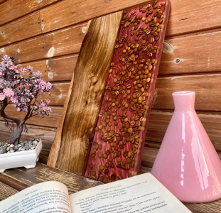 walnut wood coffee bean serving tray