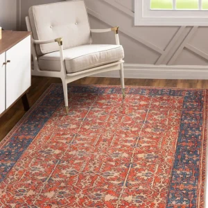Vintage Red Woven Rug Model 20 by MIA CARPET