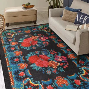 Karabakh Floral Woven Rug Model 23 by MIA CARPET