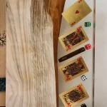 Cherry Wood Poker Serving Tray – Handcrafted Style