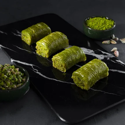 Pistachio Sarma Baklava – Fresh Turkish Rolled Baklava
