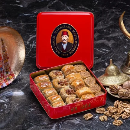 Assorted Walnut Baklava in Metal Box | Hafız Mustafa