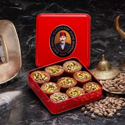 Pistachio Halep Wrap Baklava in Metal Box | Hafız Mustafa