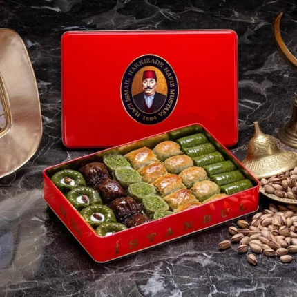 Assorted Turkish Baklava in Metal Box | Hafız Mustafa