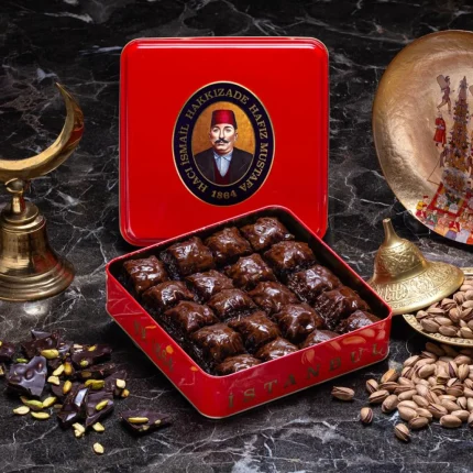 Chocolate Pistachio Baklava in Metal Box | Hafız Mustafa