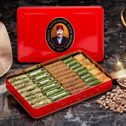 Assorted Pistachio Baklava in Metal Box | Hafız Mustafa