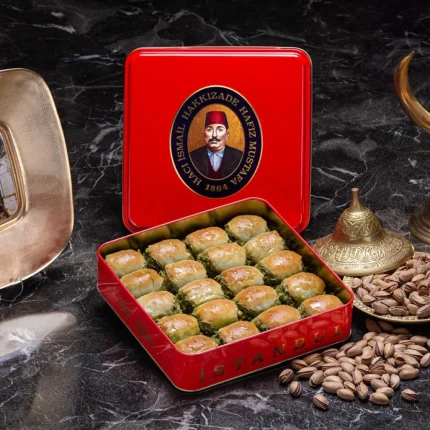 Pistachio Dilber Baklava in Metal Box | Hafız Mustafa