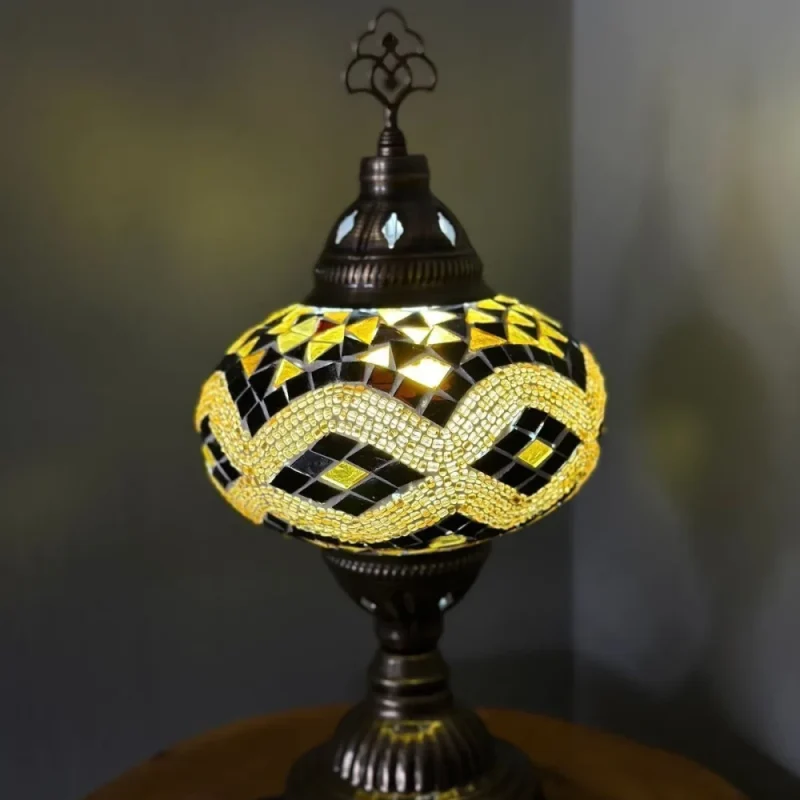 Turkish Mosaic Desktop Lampshade Lamp – Handmade