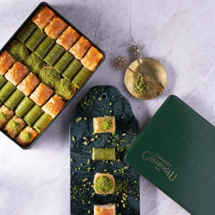 Assorted Fresh Baklava in Metal Box | Karaköy Güllüoğlu